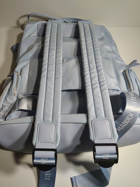 Steve Madden Backpack Diaper Bag Powder Blue Nylon Bhayve Preppy Travel School main image 4